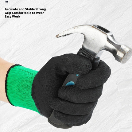 Wear-resistant Labor Protection Breathable Non-slip Work Site Rubber Rubber Gloves
