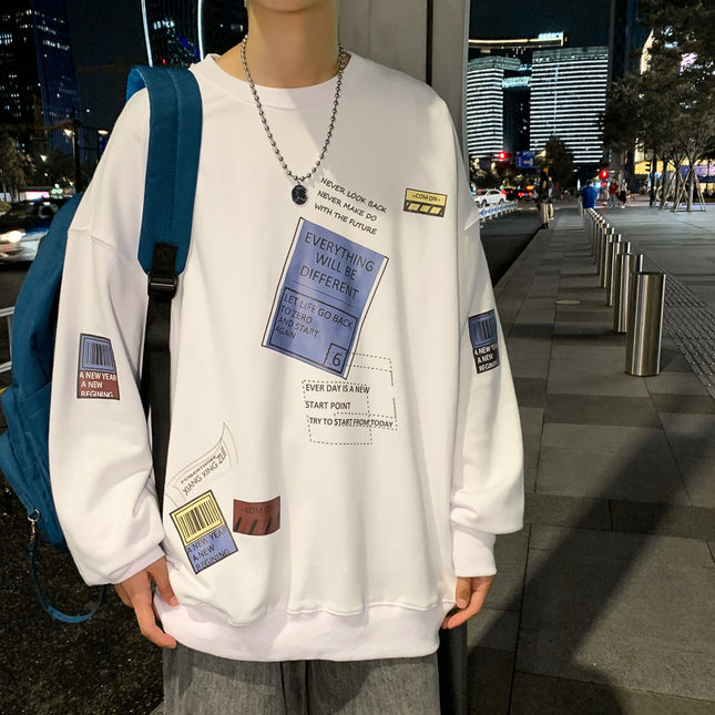 Men's crew neck pullover sweater