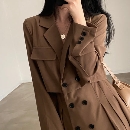 High Quality Suit Collar Slim Dress