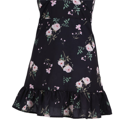Printed v-neck dress