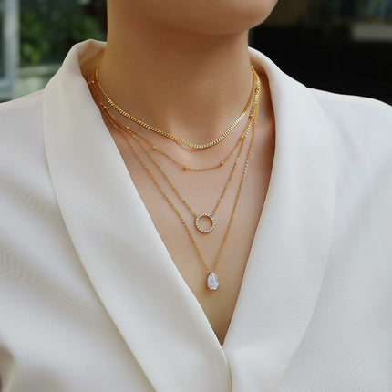 Peervormige Inlegsel Van Topgehalte Moissanite, Luuks En Modieus, Minimalistiese Tendens Juweliersware, Silwer Hanger Halssnoer, Nekketting, S925 Silwer Elektroplateer Met Goud