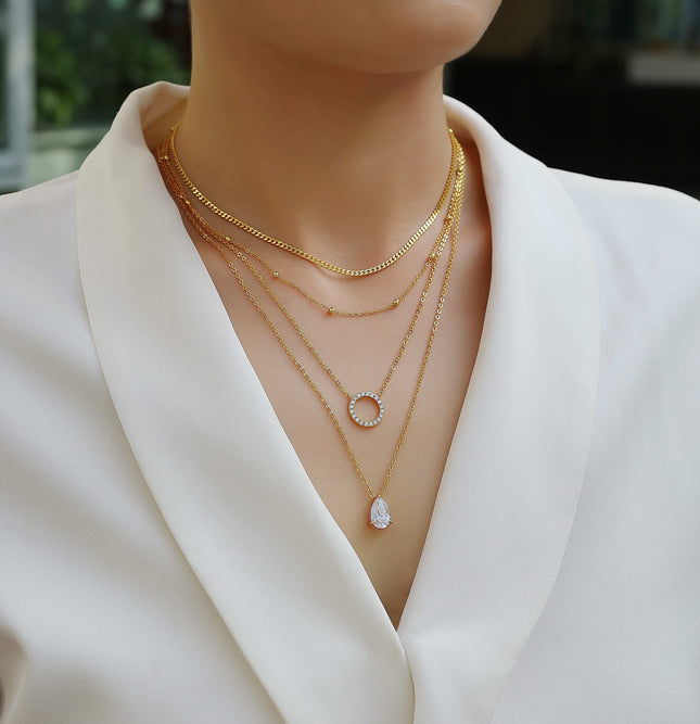 Peervormige Inlegsel Van Topgehalte Moissanite, Luuks En Modieus, Minimalistiese Tendens Juweliersware, Silwer Hanger Halssnoer, Nekketting, S925 Silwer Elektroplateer Met Goud