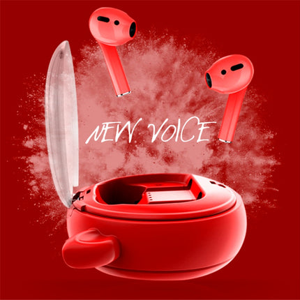 Macaron Red Tws5.0 Wireless Bluetooth Headset