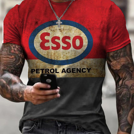 European And American Men's Youth Sports Plus Size 3D Printed Polyester T-shirt