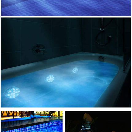 Led Beads Submersible Light Waterproof Underwater Lamp For Garden Swimming Pool Fountain Spa Party Bathroom Remote Control