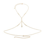Cross Waist Chain Gold