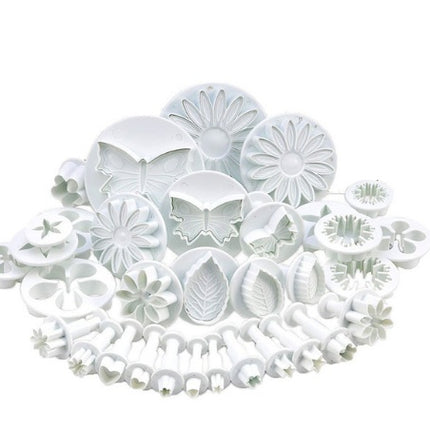 Plastic Flower Fudge Cake Decoration Tool Sugar Art Plunger Knife Baking Biscuit Mold