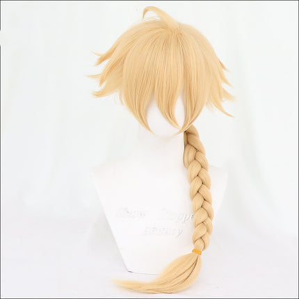 Cosplay-pruikreisiger helder goud