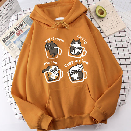 Five Kitties Play In Cup Hoodie
