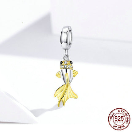 Goue Geluk Koi Hanger S925 Sterling Silwer Krale Selfdoen Ornament