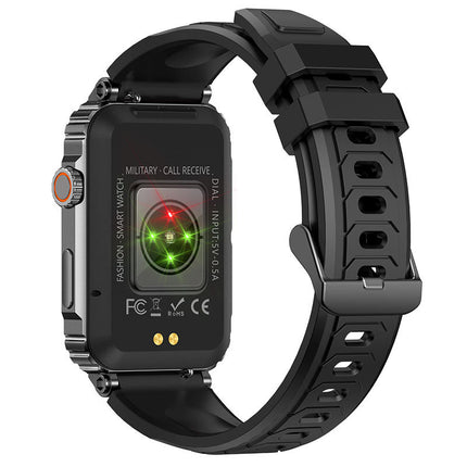 KR88 Bluetooth-oproep 1,57-duim stemassistent hartklop bloed suurstof monitor multi-sport slimhorlosie