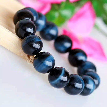 Natuurlike blou tierooogsteen arendsoog katteoog effek goeie hoë kwaliteit blou tierooogsteen armband juweliersware