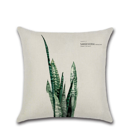 Eenvoudige en elegante linneblaar kussing