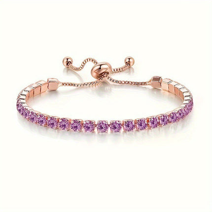 Strobe Tennis Full-Diamond Bracelet Niche Design With A Luxe High-End Vibe