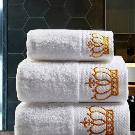 Katoengeskenkhanddoek pasgemaakte borduurwerk boetiekhotel hotel sauna groot badhanddoek
