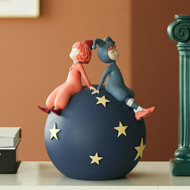 Creative Resin Elf Girl Sculpture Ornaments