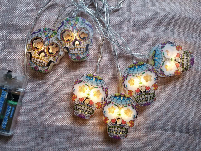 Halloween Skull LED Light String Horror Atmosphere