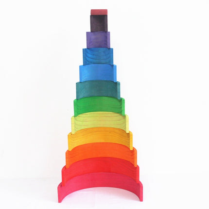 Jigsaw Puzzle Large 12-piece Arch Bridge Rainbow Building Blocks Early Childhood Education Toys