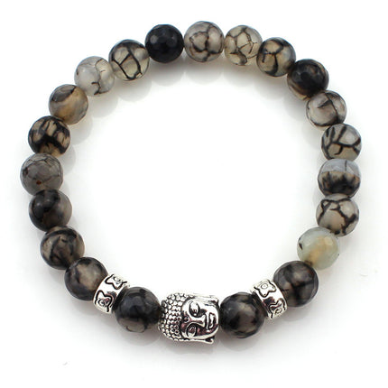 Natuursteen Boeddha-kop Armband
