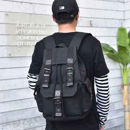 Influx street canvas backpack unisex backpack retro leisure travel bag large capacity bag