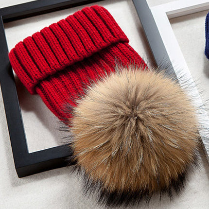 New Autumn And Winter Rolled Knitted Wool Hat With Ear Protection