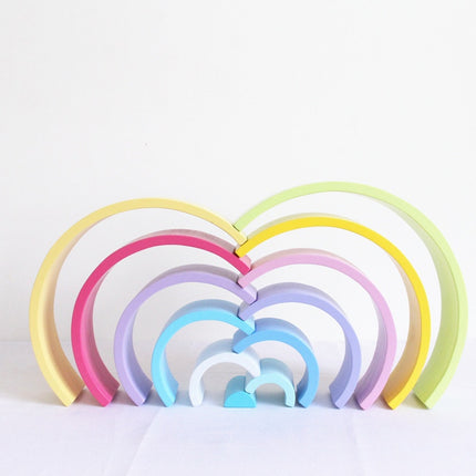 Jigsaw Puzzle Large 12-piece Arch Bridge Rainbow Building Blocks Early Childhood Education Toys
