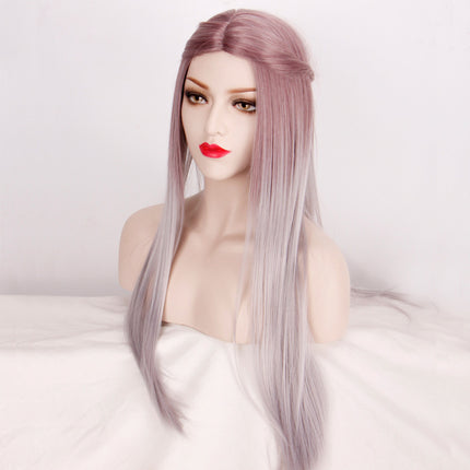 Medium lengte reguit hare met taro-kleur