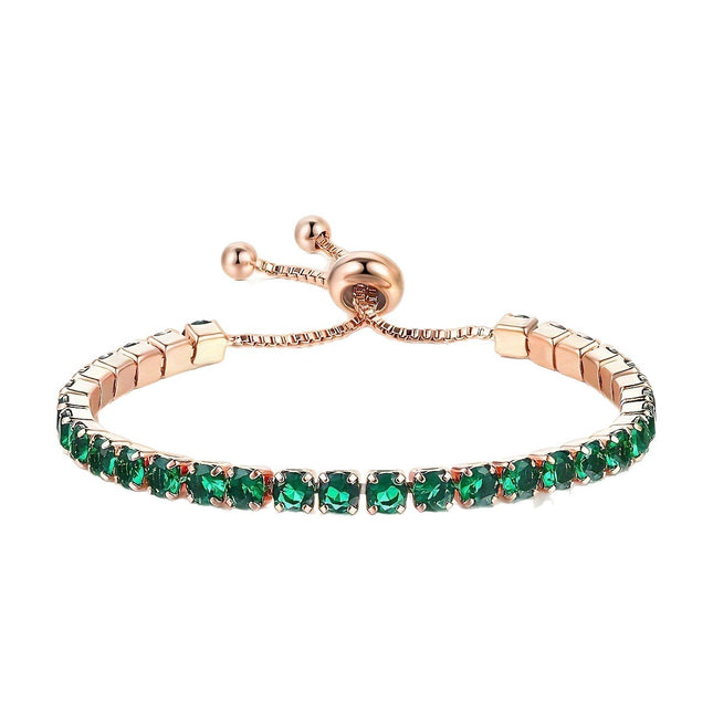 Strobe Tennis Vol-Diamantarmband Nisontwerp Met 'n Luukse Hoë-Gehalte Voorkoms
