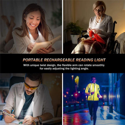 USB Dimmer Book Light Handsfree Led Neck Light Convenient Flexible Reading Lamp Novelty Touch Night Light Camping Flaslight