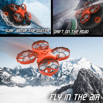 RC Boat Water Land And Air Four-Axis  Hovercraft Three-in-one Multi-function Toy One-button Tumbling Mini Drone