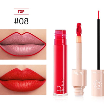 Pudaier Dubbele Lipstiffie Lipglans Vloeibare Lipstiffie