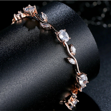 Geplateerde kristal damesarmband