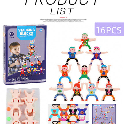 Multiplayer Cartoon Hercules Building Blocks Parent-child Interactive Toy Stacking High Game Balance Plastic Blocks