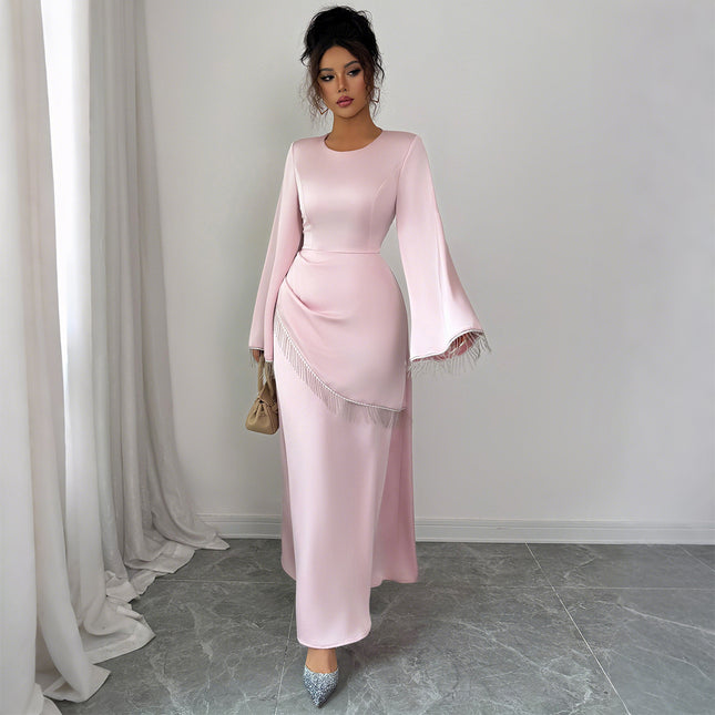 Simple Style Advanced Long Sleeve Dress Women's Clothing