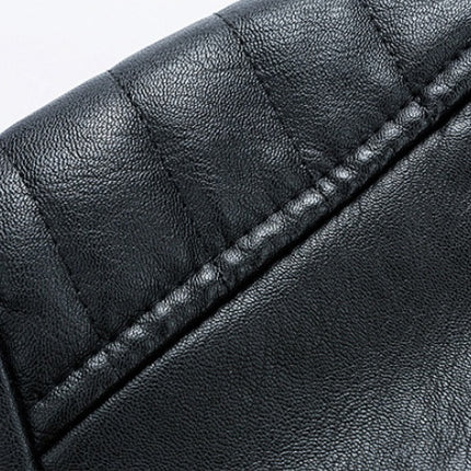 Cross-border for Europe and America simple spring and autumn men's lapel zipper washed pu leather coat motorcycle leather jacket men