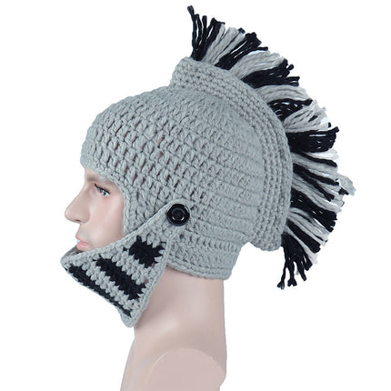 Hand-woven knitted hat