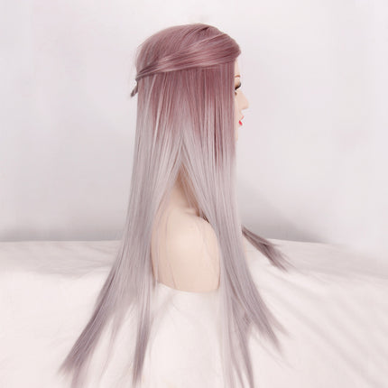 Medium lengte reguit hare met taro-kleur