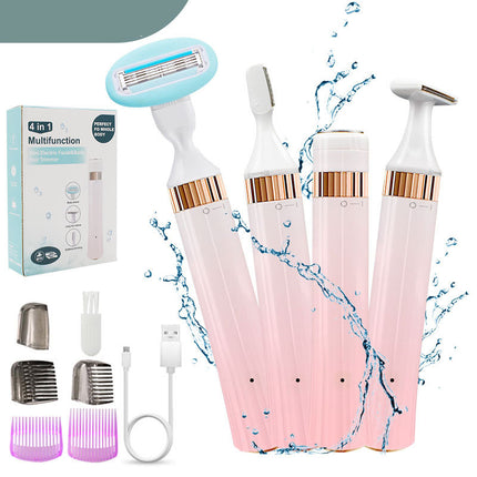 Skeerinstrument Vier-in-een Multifunksionele Lipstiffie Skeermes Liggaamswas