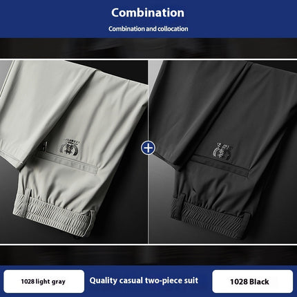 Fashion Personality Ice Silk Quick-drying Men's Trousers