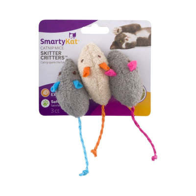 Pet Cat Plush Catnip Mouse Shape Interactive Toy