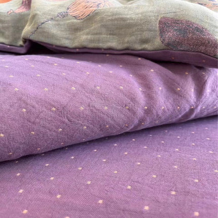 Franse Garing-geverfde Jacquard Dubbellaagse Garing Katoengaas Vierstukstel