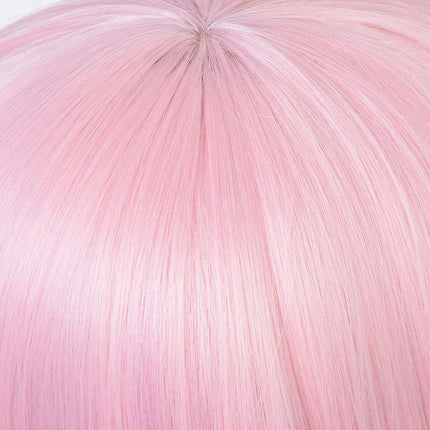 Cosplay animasie Pienk dubbelponiestert pruik