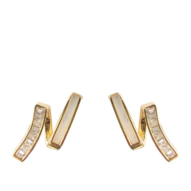 S925 Silver Needle Korean Niche Design Earrings Female Autumn Simple