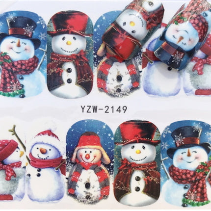 Explosion models Christmas series water transfer nail stickers nail stickers full stickers nail jewelry watermark stickers