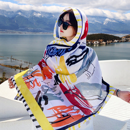 Women's Outer Scarf For Traveling In Western Sichuan Grassland