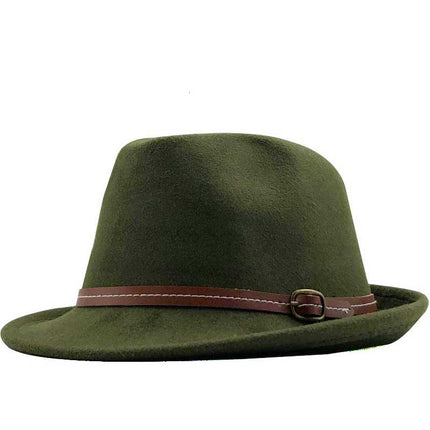 Woolen Hat British Retro Jazz Hat Fashion Casual Belt Small Top Hat