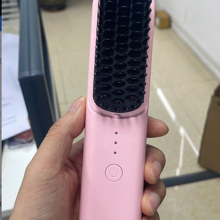 Vroue Huis Anioon Koordlose Draagbare Haarkruller En Reguiter Dubbeldoel Elektriese Kam
