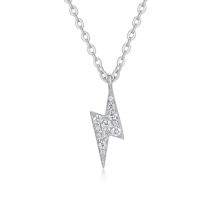 Set With Top-quality Moissanite, This Luxurious And Fashionable Light Luxury Trend Jewelry Necklace Pendant Is Made Of S925 Silver Electroplated With Platinum