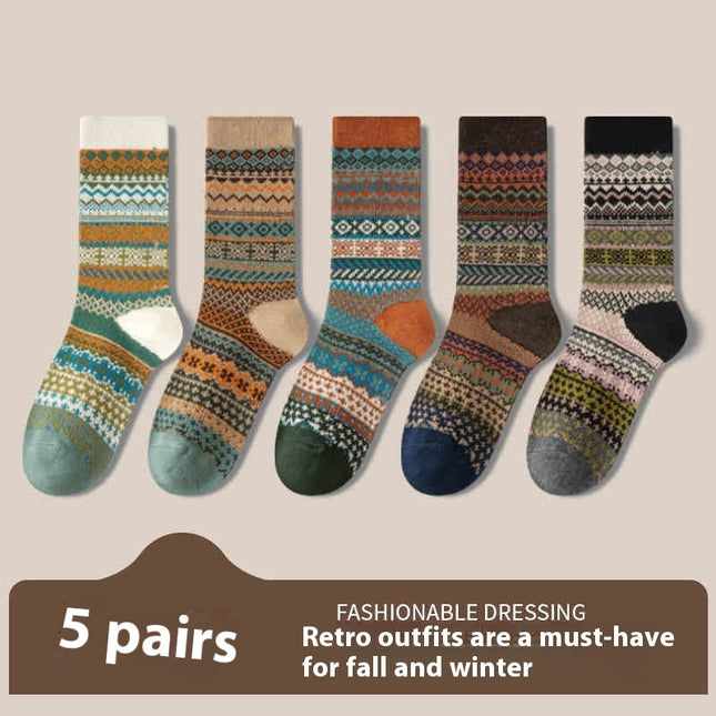 Retro Ethnic Style Socks For Women Deodorant