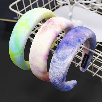Tie-dye fluweel spons haarband